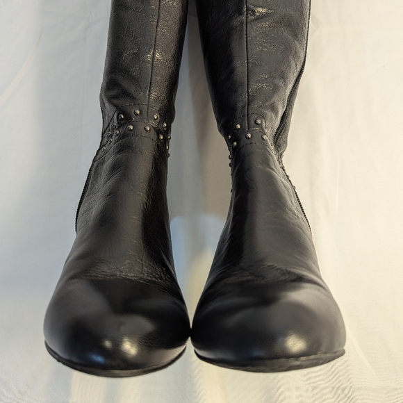 Johnston and Murphy Stylish High Black Studded Boot size 7M - Picture 12 of 16